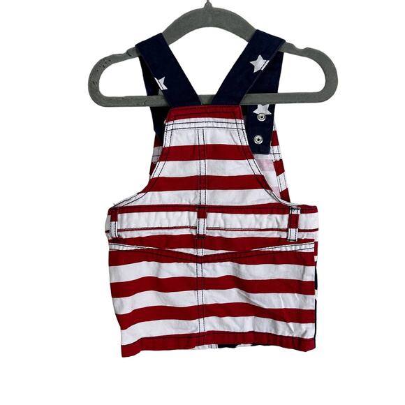 Children Place Baby Girl American Flag Overalls Dress Romper 6 9 Months 4th July - Picture 3 of 8